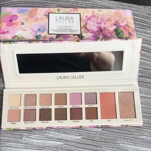 Laura Geller Eyeshadow Palette with Mirror - Creamy Beige and Purple Shades